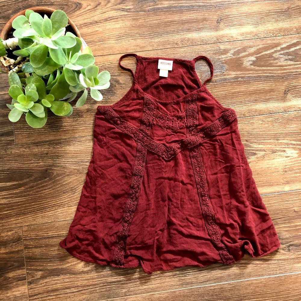Maroon Mossimo Crochet Tank Top
